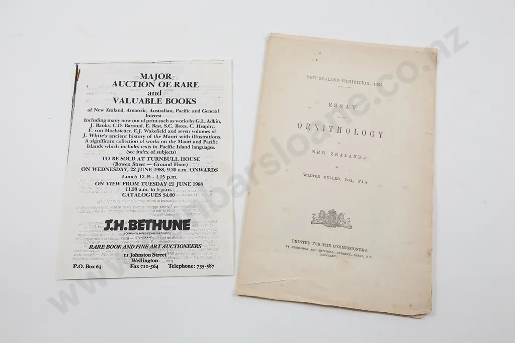 Walter Buller Pamphlet Image 1++