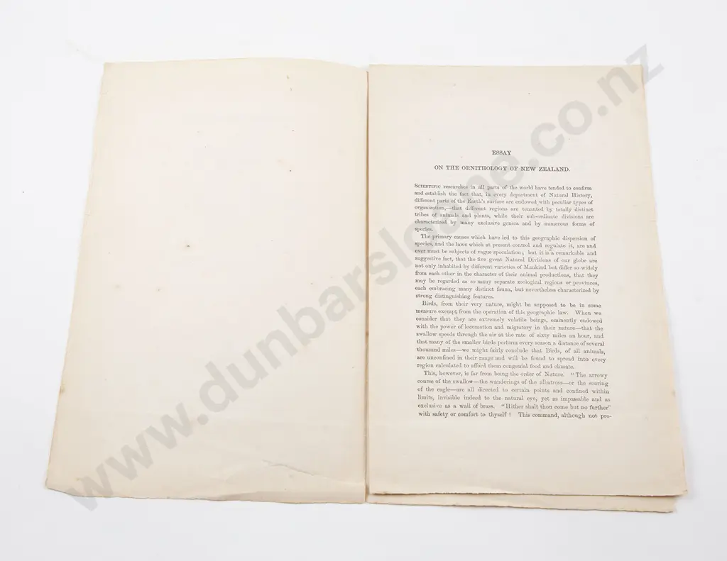 Walter Buller Pamphlet Image 1++