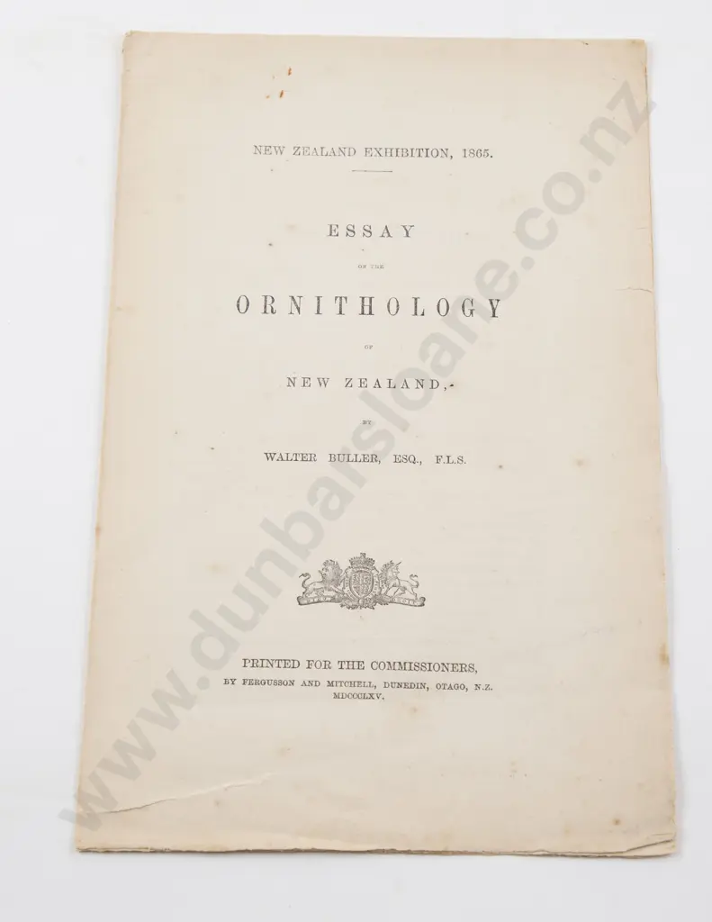 Walter Buller Pamphlet Image 1++
