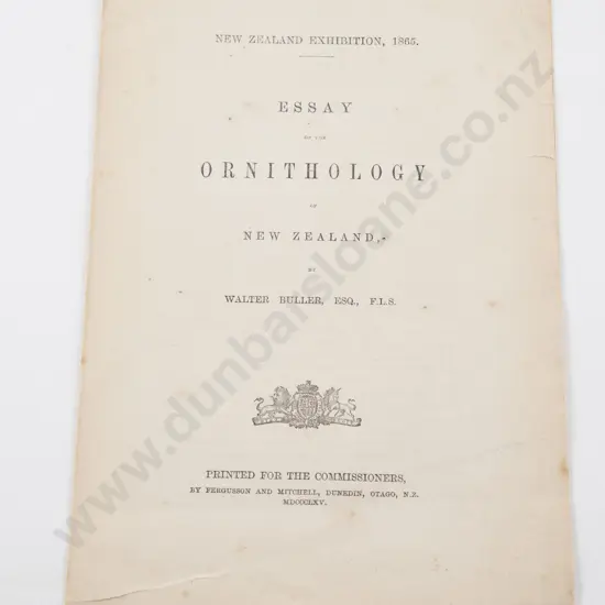 Walter Buller Pamphlet