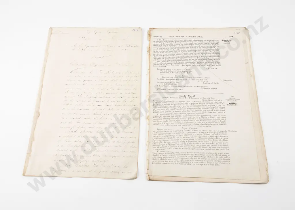 1867 Manuscript of an Order in Council on Confiscation Of Mohaka Waikare District Hawkes Bay Image 1++