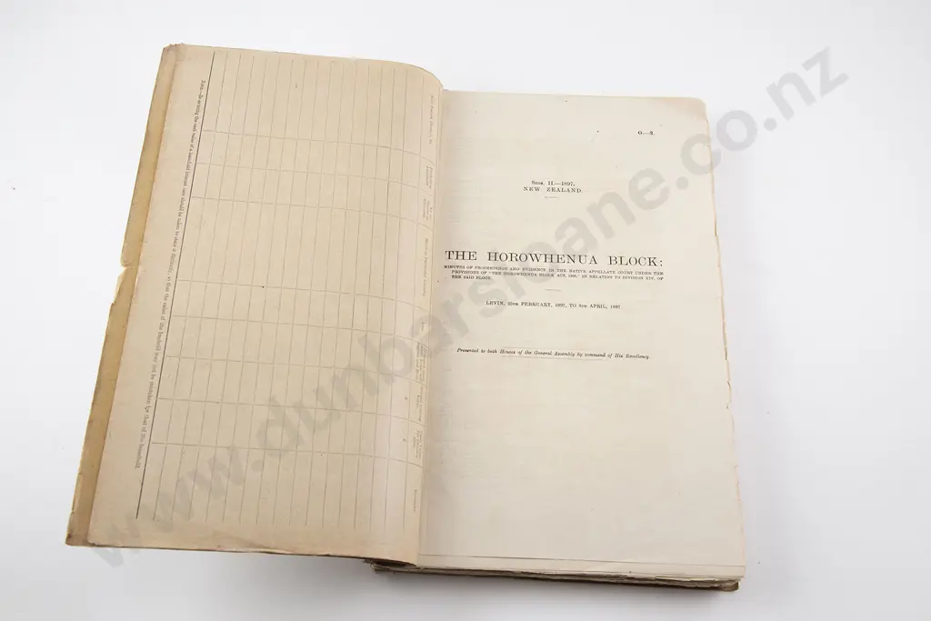The Horowhenua Block Proceedings & Evidence In The Native Appellate Court 1897 Image 1++
