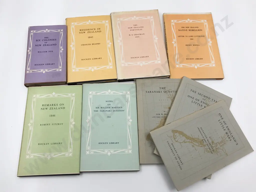 9 Hocken Library NZ Historical Facsimile volumes Image 1++