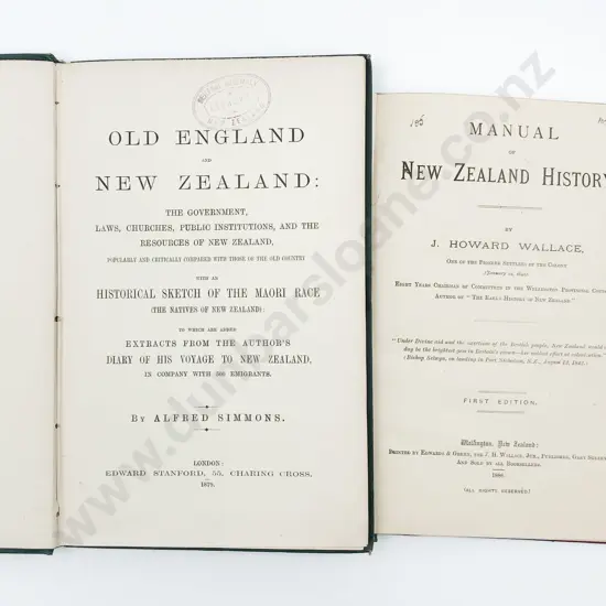 Two Late 19th Century NZ Historical Volumes