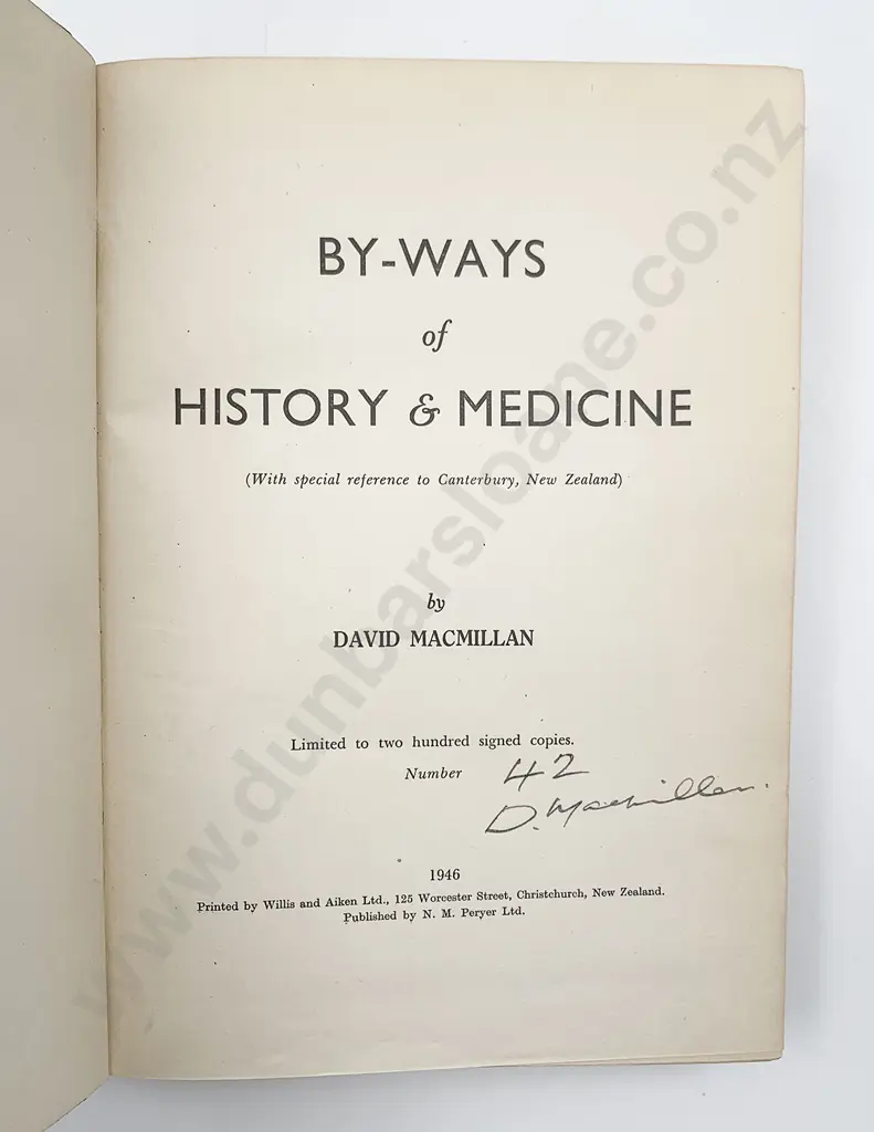 Macmillan David - By-Ways of History & Medicine Image 1++