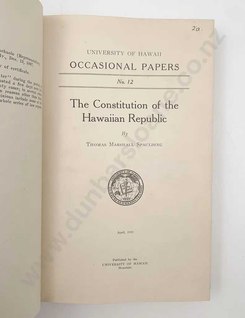 Collection Of Eleven Bound University Of Hawaii Papers 1923-35 Image 1++