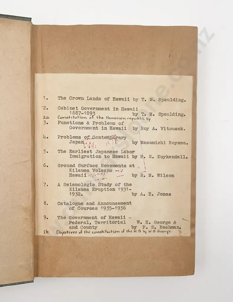 Collection Of Eleven Bound University Of Hawaii Papers 1923-35 Image 1++