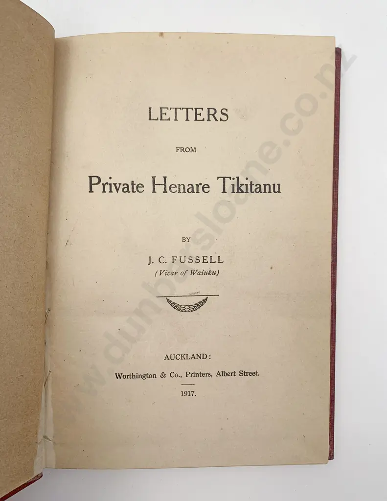 2 Small Bound Booklets On Henare Tikitanu V.C. Image 1++