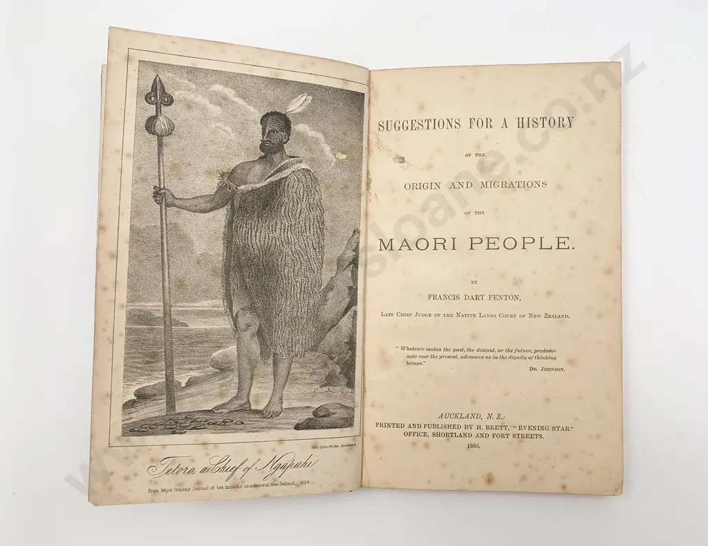 Fenton Francis Dart - Suggestions For A History of the Origin And Migrations of the Maori People Image 1++