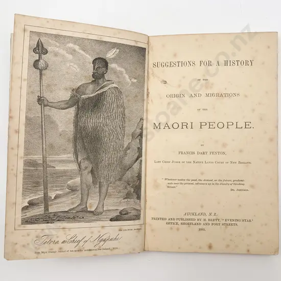 Fenton Francis Dart - Suggestions For A History of the Origin And Migrations of the Maori People