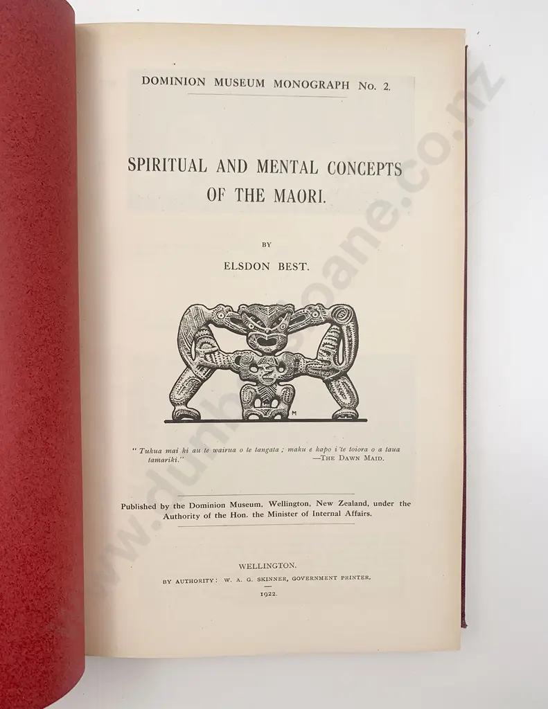 No's 1-7 Bound Dominion Museum Monographs By Elsdon Best Image 1++