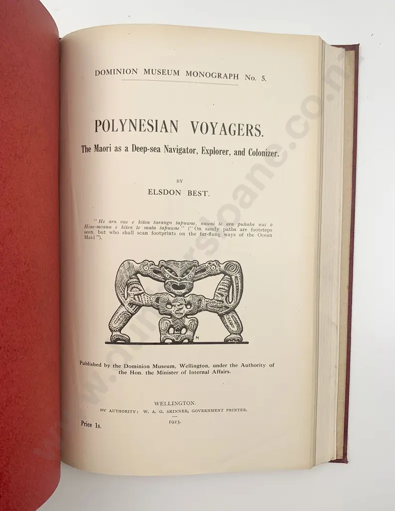 No's 1-7 Bound Dominion Museum Monographs By Elsdon Best Image 1++