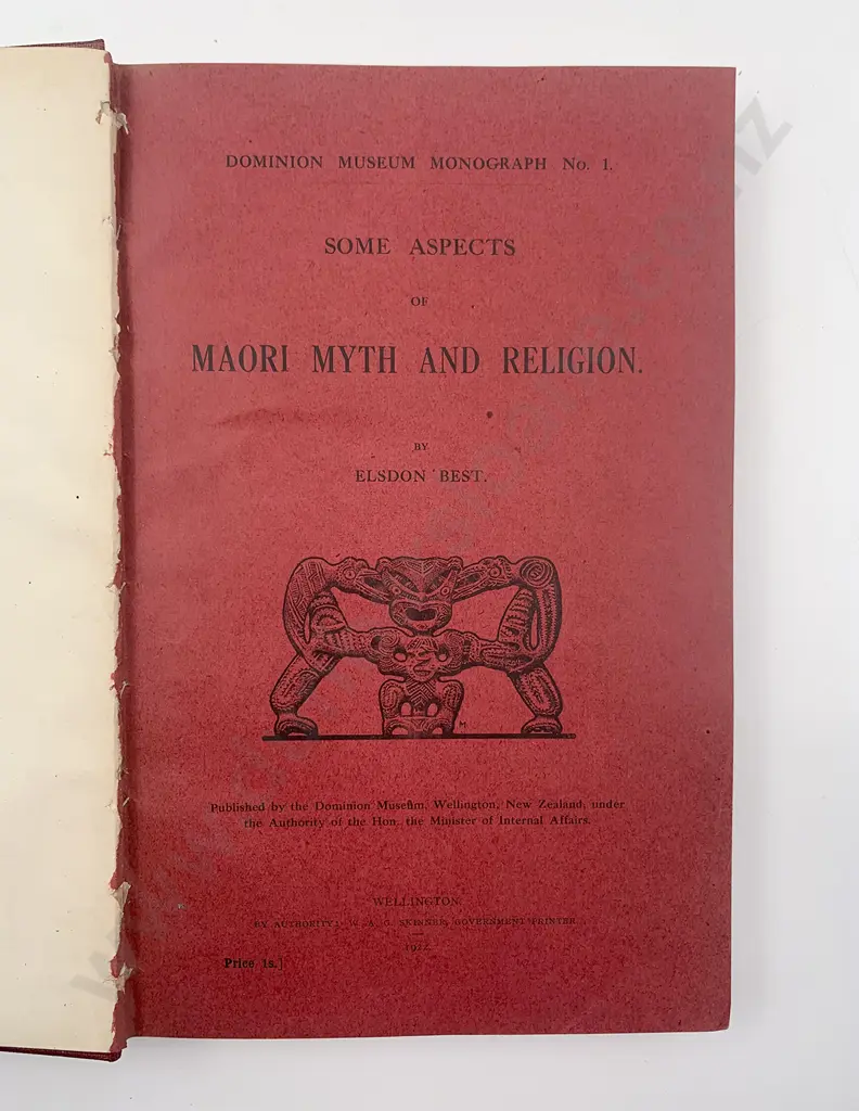 No's 1-7 Bound Dominion Museum Monographs By Elsdon Best Image 1++