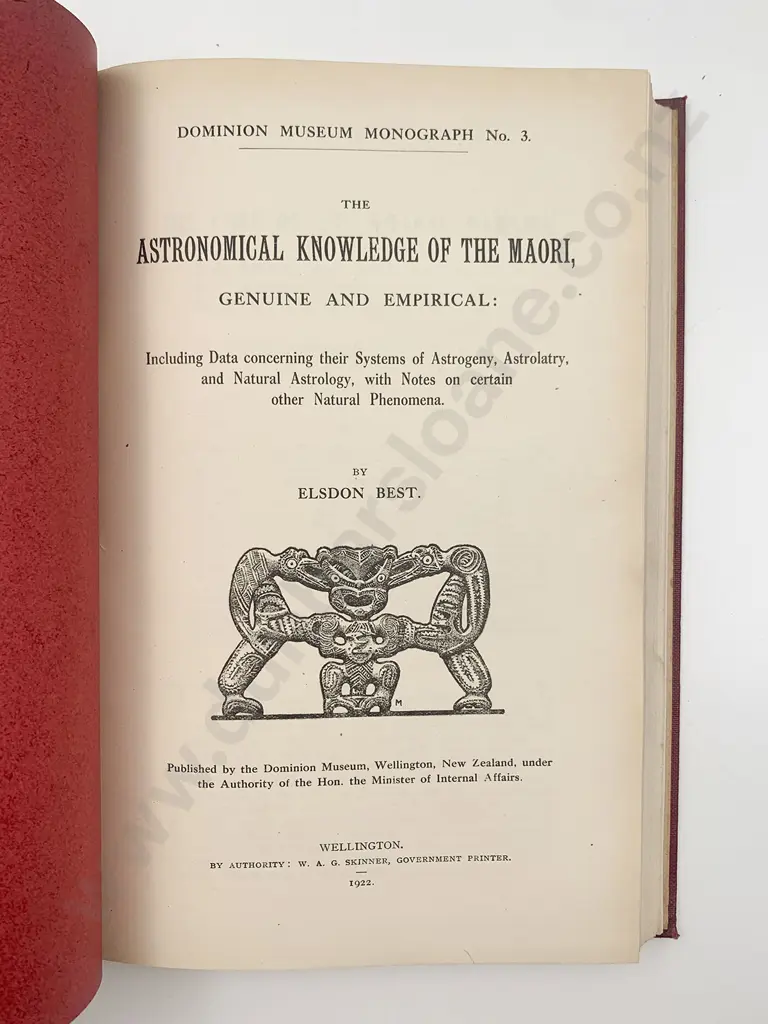 No's 1-7 Bound Dominion Museum Monographs By Elsdon Best Image 1++