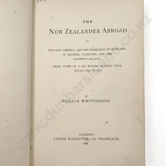 M'Hutcheson William - The New Zealander Abroad