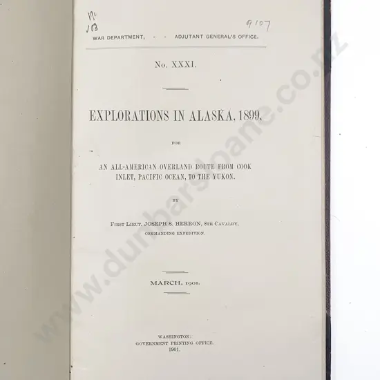 Herron First-Lieut Joseph S - Explorations In Alaska 1899