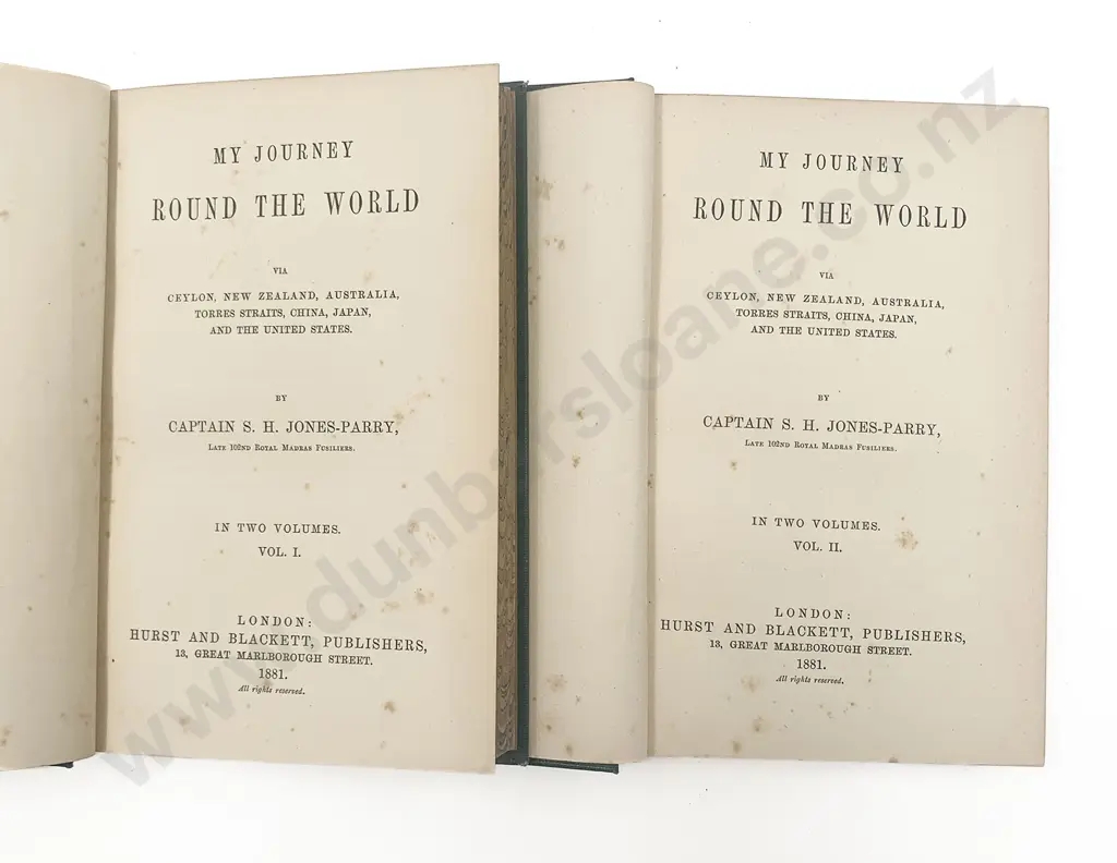 Jones-Parry Captain S H - My Journey Round The World (2 Volumes) Image 1++