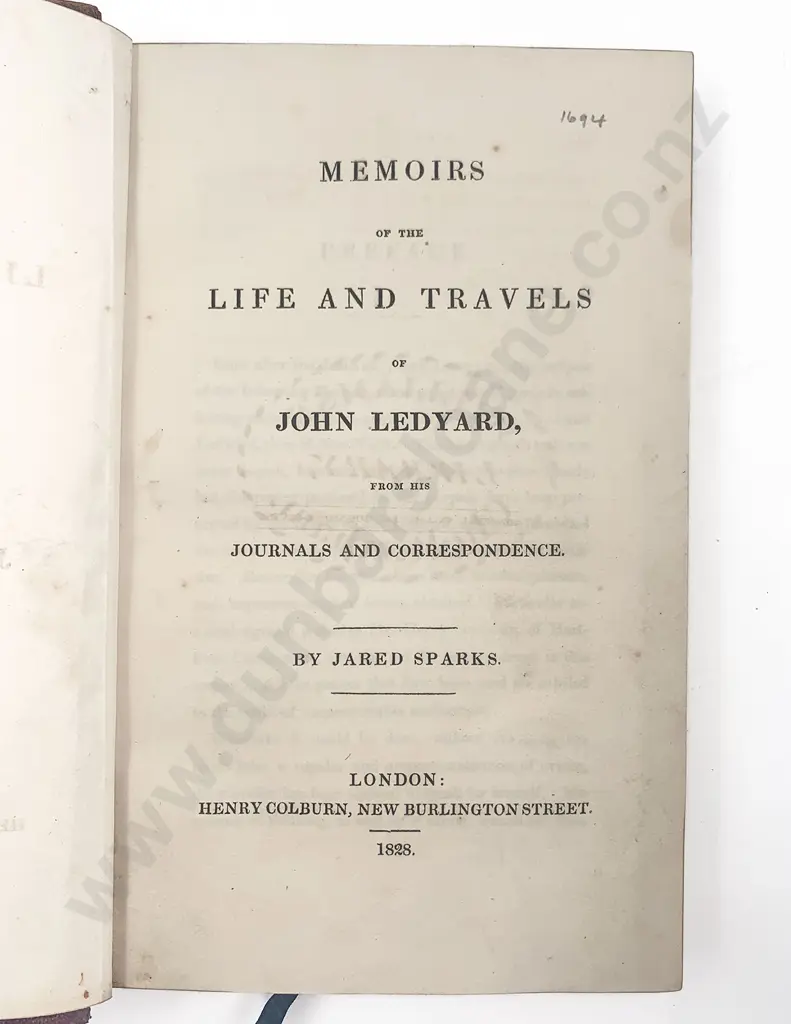 Sparks Jared - Memoirs of the Life And Travels of John Ledyard Image 1++
