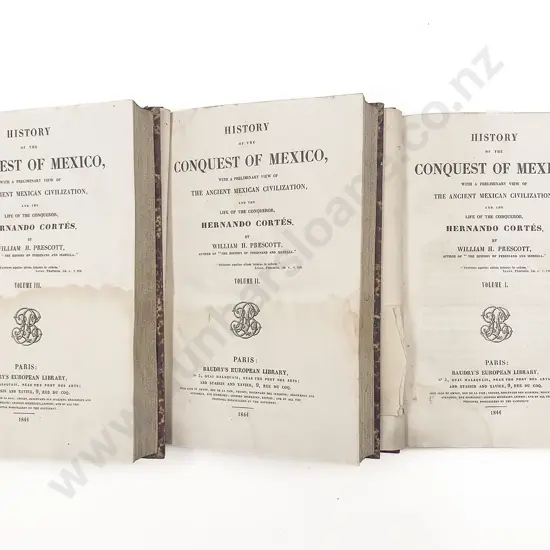 Prescott William H - History Of The Conquest Of Mexico (3 Volumes)
