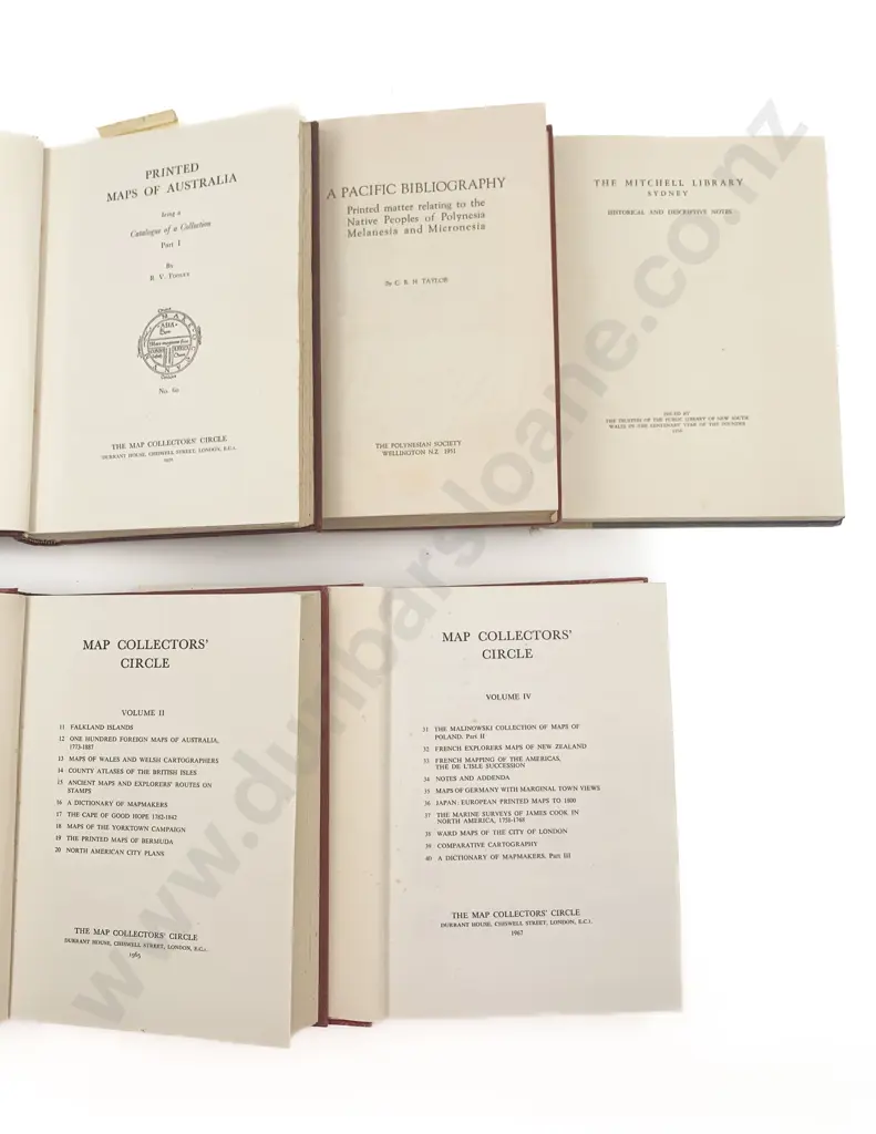 5 Volumes On Maps The Mitchell Library & Pacific Bibliography Image 1++