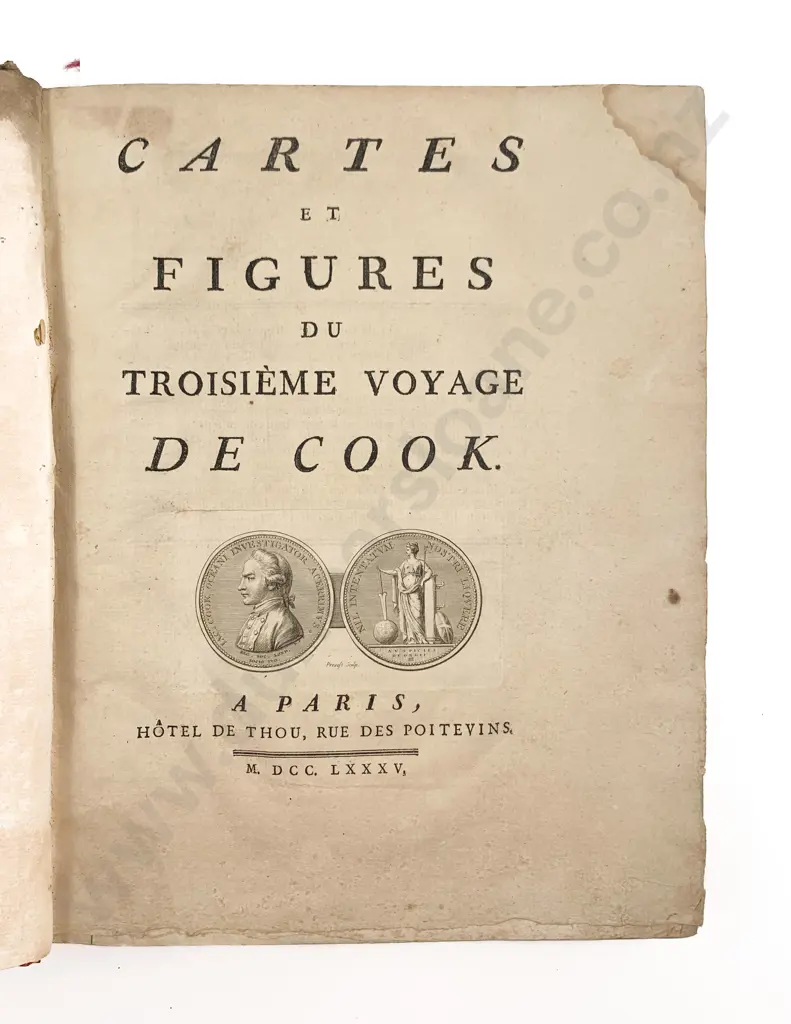 Cook Captain James - Cartes et Figures du Troisieme Voyage De Cook Image 1++