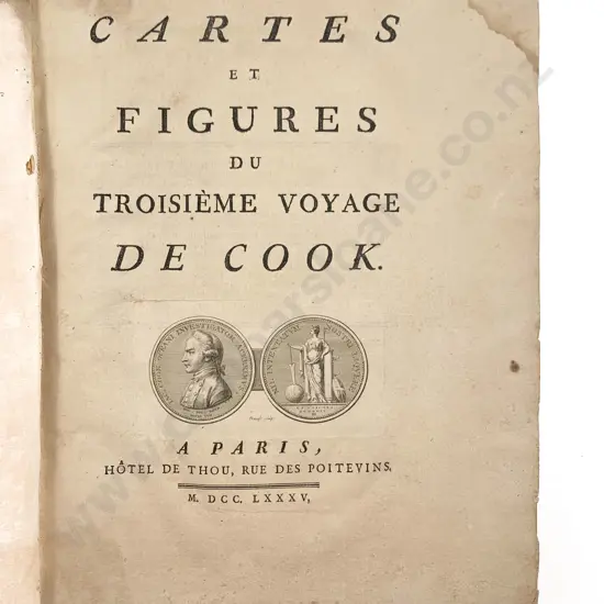 Cook Captain James - Cartes et Figures du Troisieme Voyage De Cook