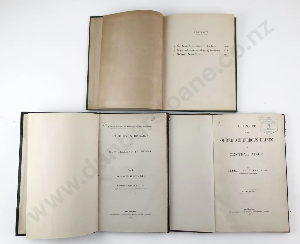 3 NZ Natural History Volumes Including Bound Pamphlets Image 1++