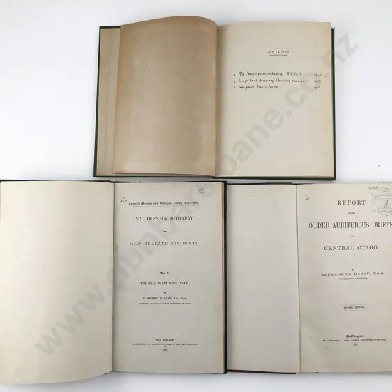 3 NZ Natural History Volumes Including Bound Pamphlets