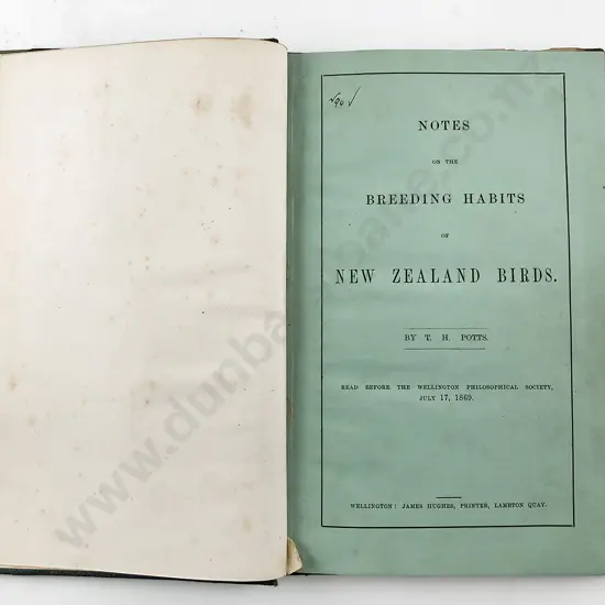 Potts T H - Notes On The Breeding Habits Of New Zealand Birds