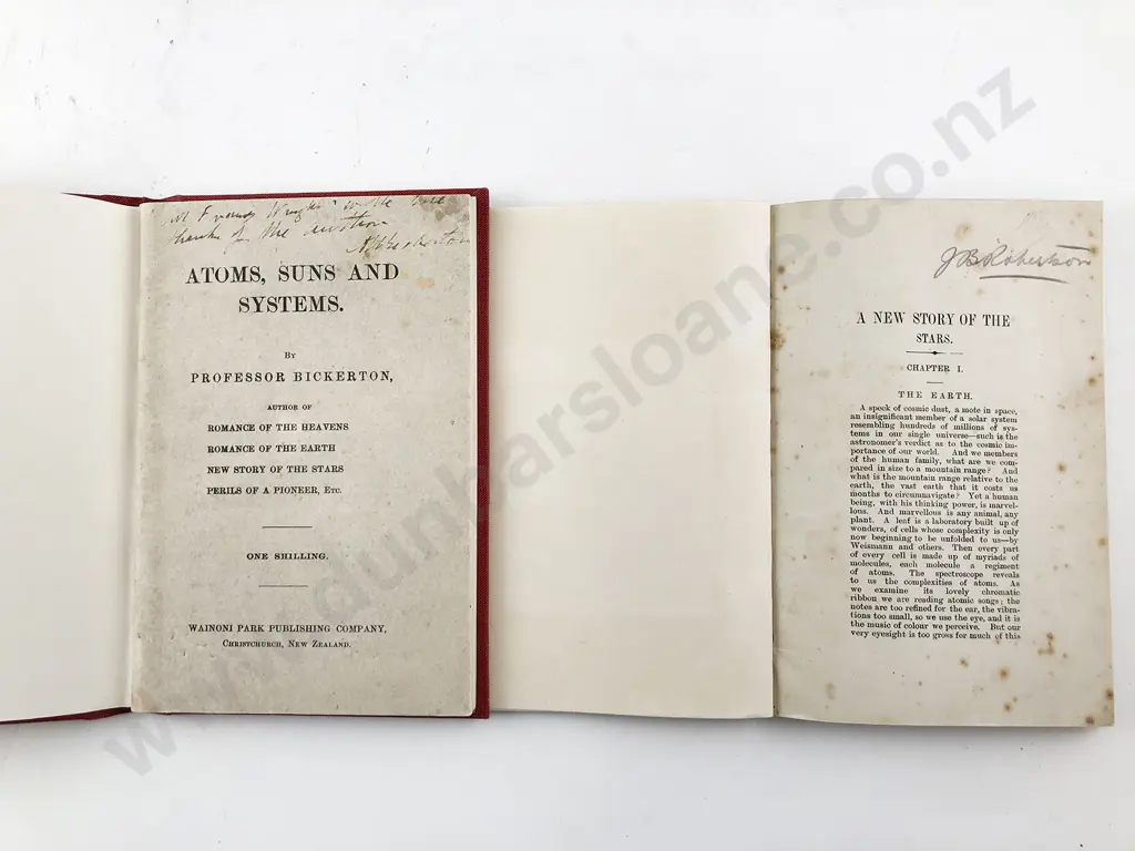 2 Early Astronomy Volumes By Professor Alexander William Bickerton Image 1++