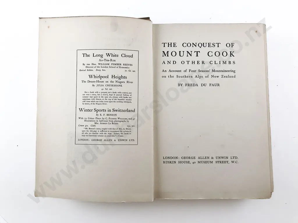 Du Faur Freda - The Conquest Of Mount Cook And Other Climbs Image 1++