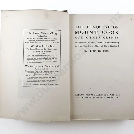 Du Faur Freda - The Conquest Of Mount Cook And Other Climbs