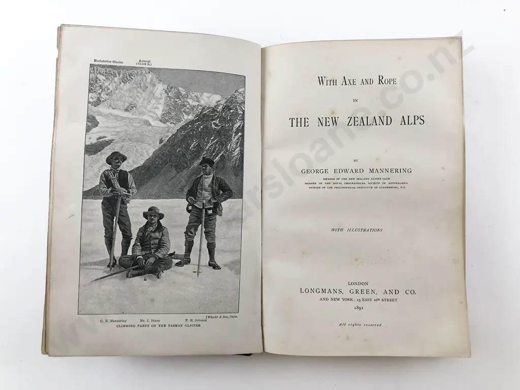Mannering George Edward - With Axe And Rope in The New Zealand Alps Image 1++