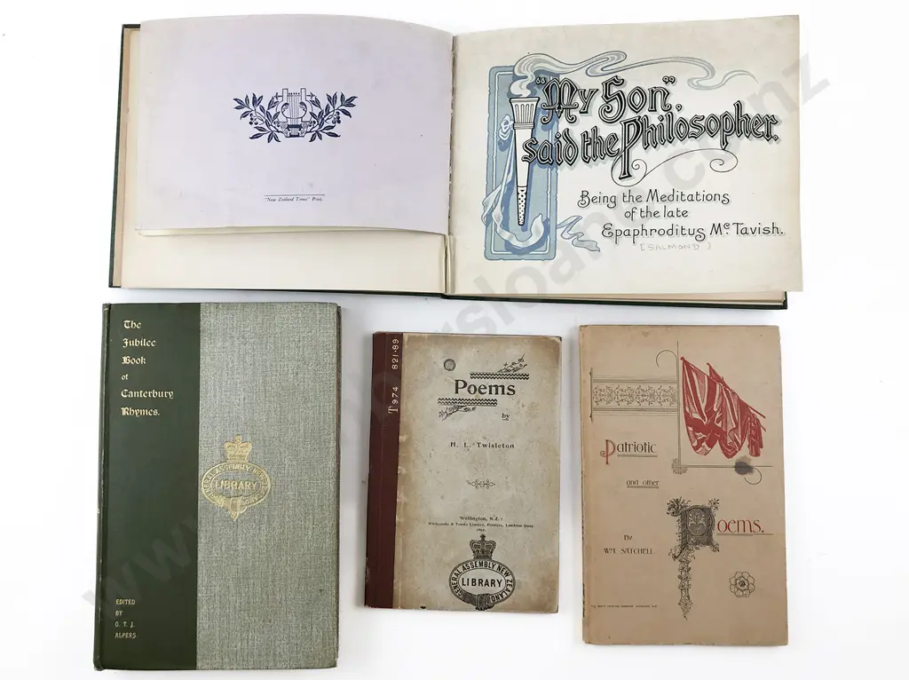 A Small Group Of Early NZ Poetical Volumes Image 1++