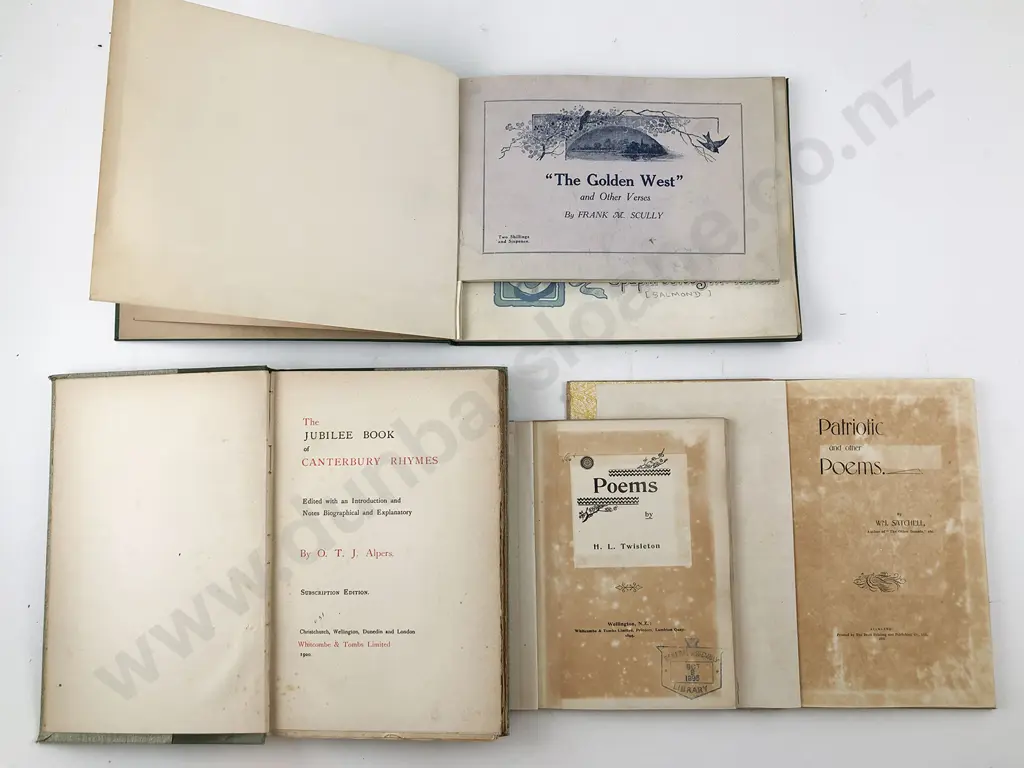 A Small Group Of Early NZ Poetical Volumes Image 1++