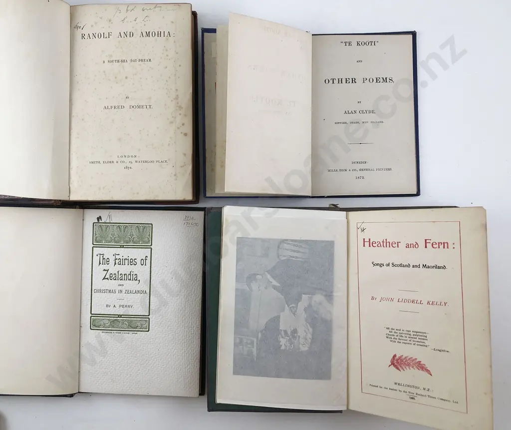 Four Early NZ Poetical Volumes Image 1++