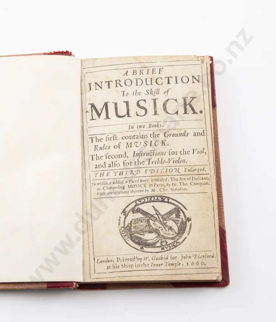 Playford John - A Brief Introduction To the Skill of Musick Image 1++