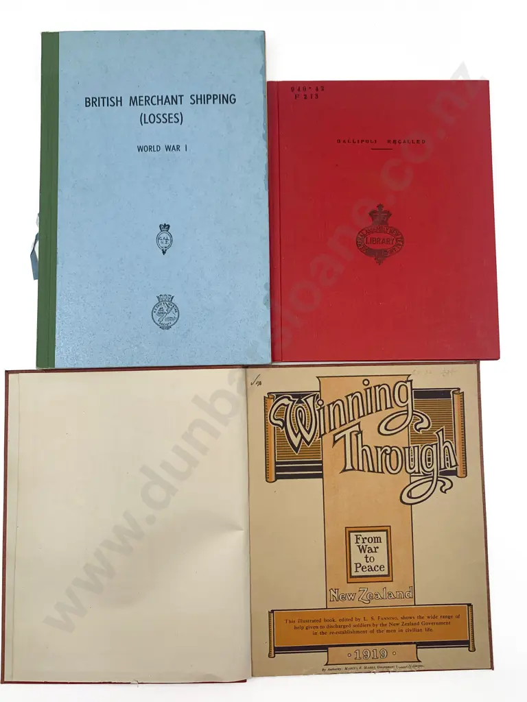Three NZ WWI Related Volumes Image 1++