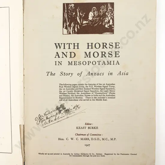 Burke Keast (Editor) With Horse And Morse In Mesopotamia