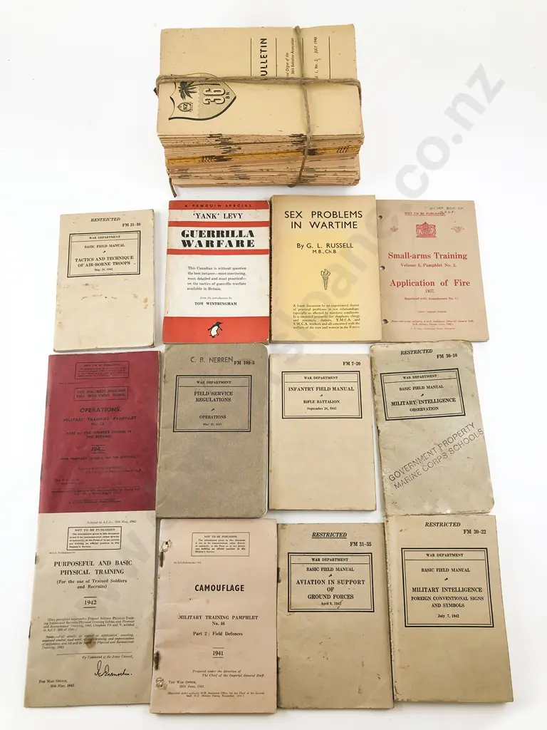 Qty Of WWII Military Training & Operational Pamphlets Image 1++