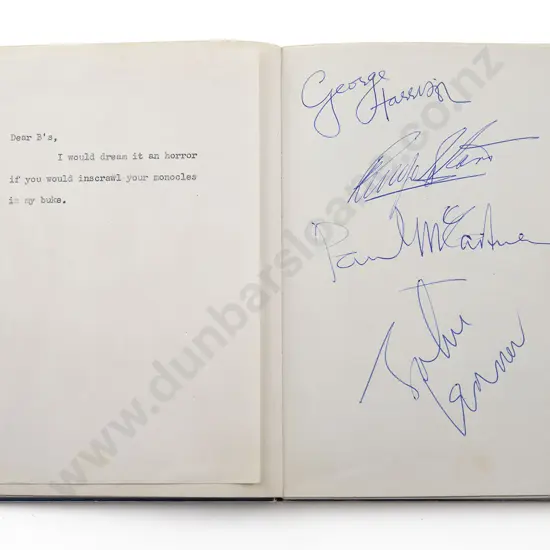John Lennon Book "In His Own Write" Signed By The Beatles