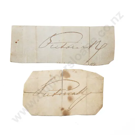 2 Queen Victoria End Of Letter Signatures