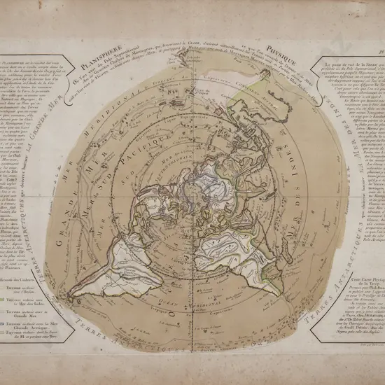 Mid C18th Planisphere Physique PI II by Phillipe Buache