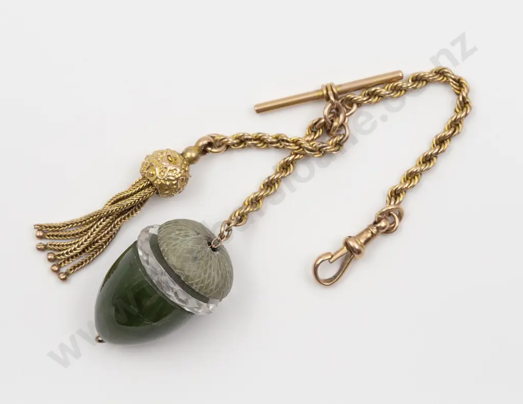 Victorian 9ct Rope Twist Link Watch Fob Chain Image 1++