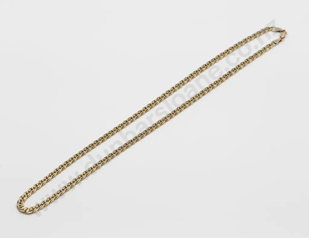9ct Mixed Modern Curb Link Neck Chain Image 1++