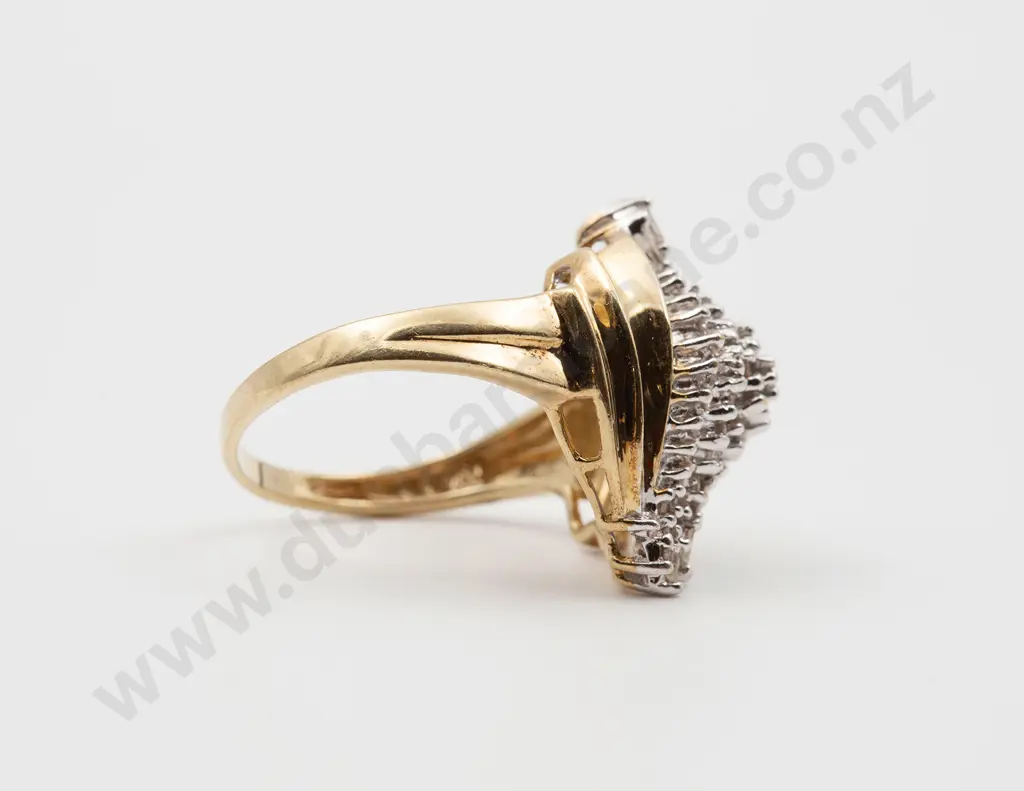 10ct 67stone Diamond Marquise Cluster Dress Ring Image 1++