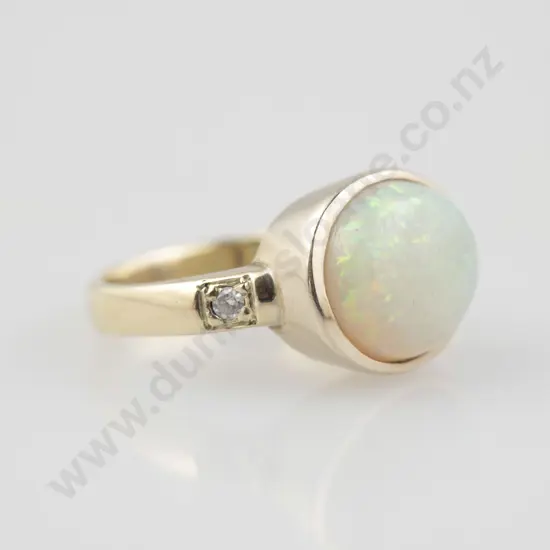 14ct Single Opal Dress Ring