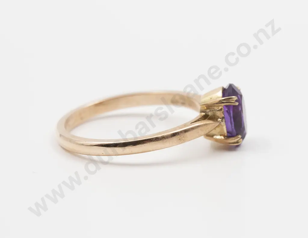 9ct Single Amethyst Ring Image 1++