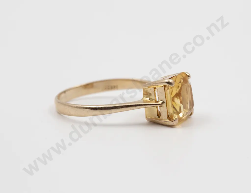14ct Single Citrine Dress Ring Image 1++