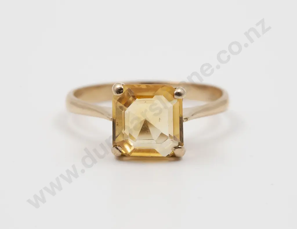 14ct Single Citrine Dress Ring Image 1++